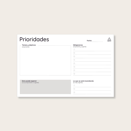 Prioridades | Bloc
