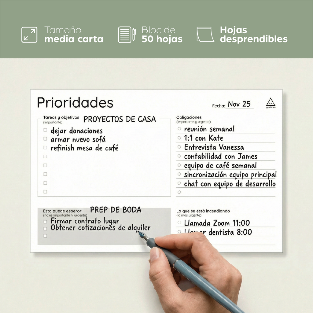 Prioridades | Bloc