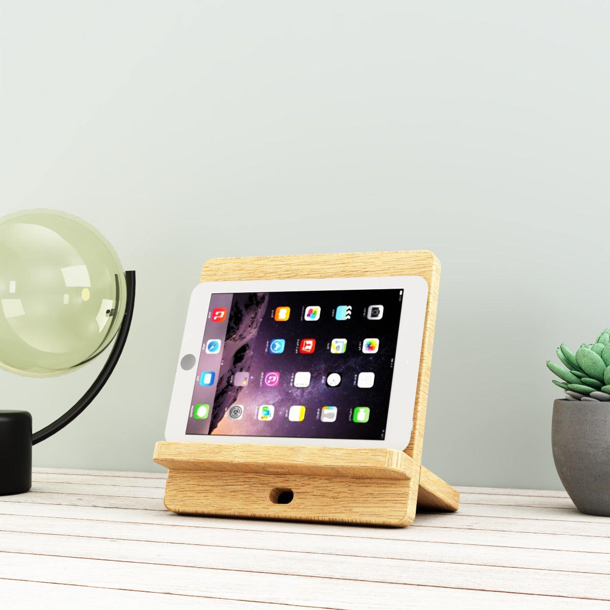 [70% OFF] Soporte para tablet en madera pino